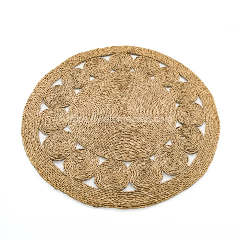 Flower Foldable Seagrass Carpet/Rug