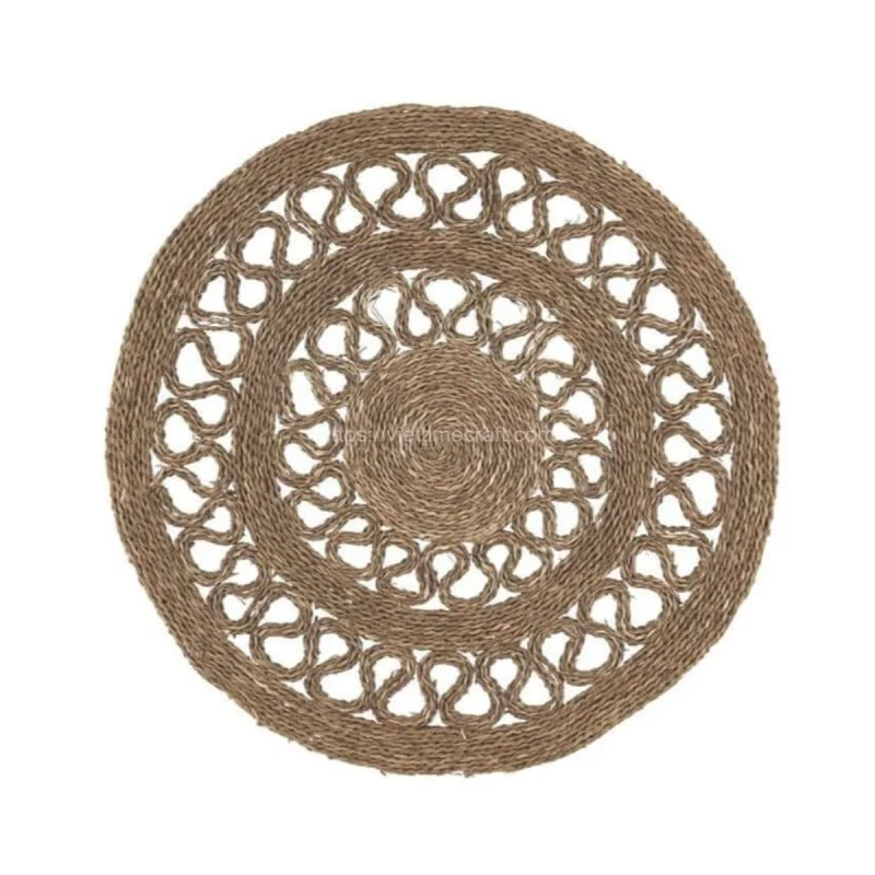 Wholesale Round Flower Foldable Seagrass Carpet/Rug