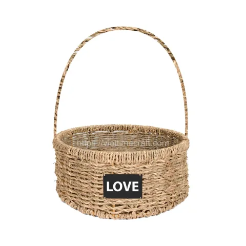 Woven Valentine Seagrass Gift Hamper With Handle Vietnam