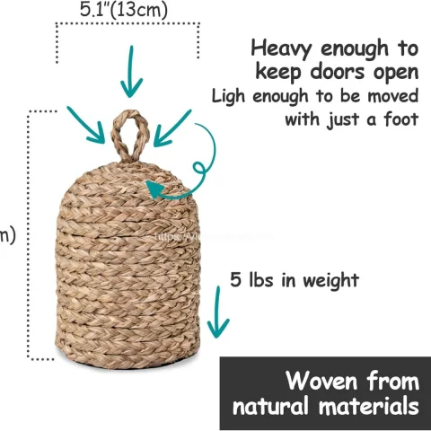 Natural Seagrass Doorstop With Handle Wholesale from Viettimecraft