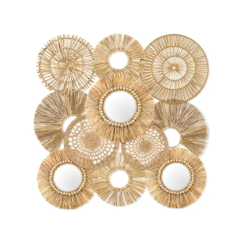 Rattan Export bán chạy bộ cỏ biển trang trí tường cho nhà - REX-C00748