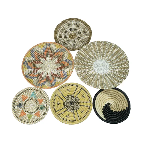 Rattan Export hàng đầu khuyến mãi bộ cỏ biển trang trí tường treo đan nhà sản xuất Việt Nam - REX-C00749