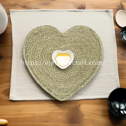 Seagrass Placemat Heart Shape Wholesale