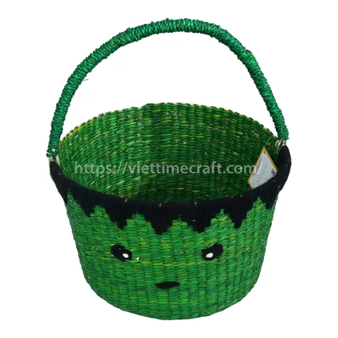 Unique Green Hulk Halloween Seagrass Basket Wholesale