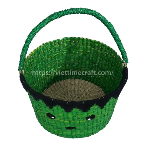 Unique Green Hulk Halloween Seagrass Basket Wholesale
