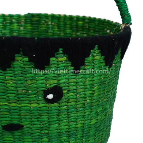Unique Green Hulk Halloween Seagrass Basket Wholesale