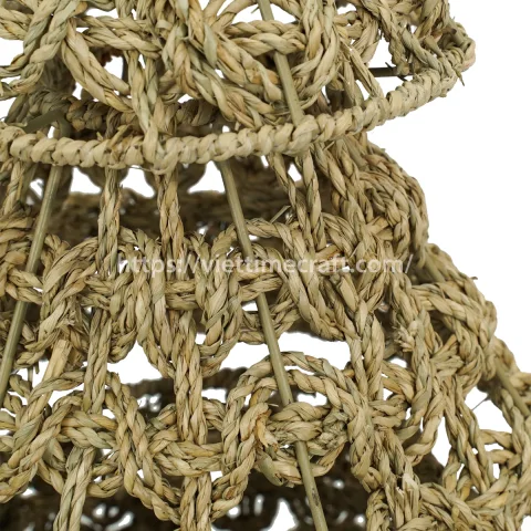 Unique Christmas Centerpiece – Seagrass Mini Christmas Tree Table Decor