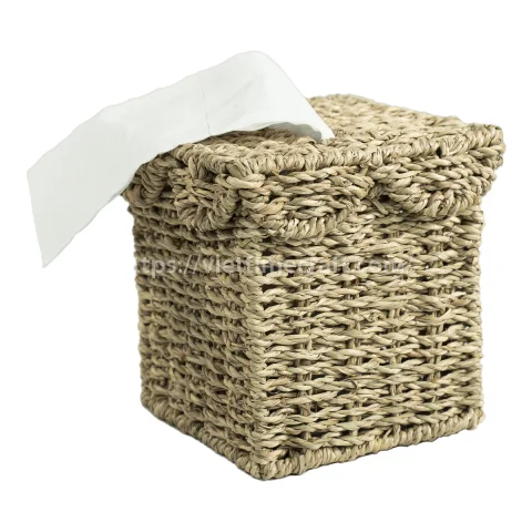 Natural Seagrass Handwoven Tissue Box