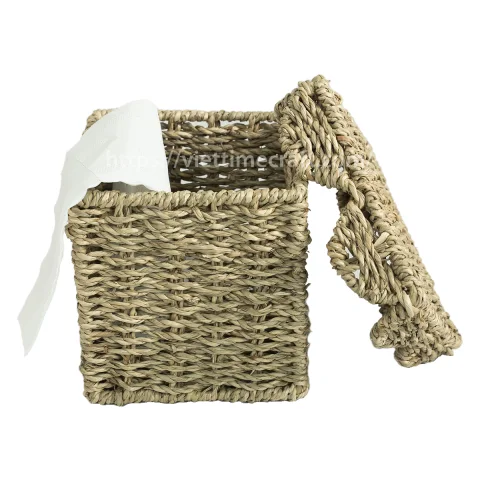 Natural Seagrass Handwoven Tissue Box
