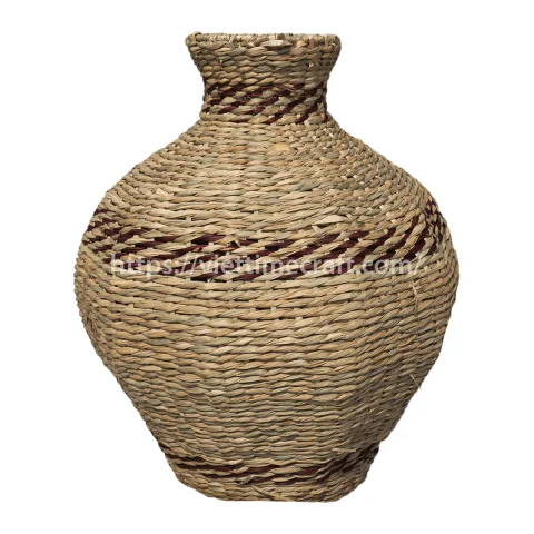 Rattan Export fatto a mano seagrass vaso, rustico fascino per moderno living - REX-C00783