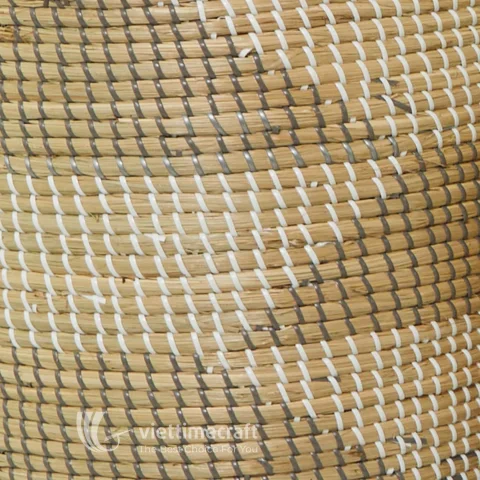 Handwoven Seagrass Basket Set with Plastic Strings – Round Seagrass Storage Manufacturer from Vietnam