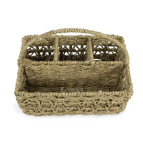 Seagrass Utensil Holder with Handle, Pen Organizer Caddy Wholesale from Vietnam