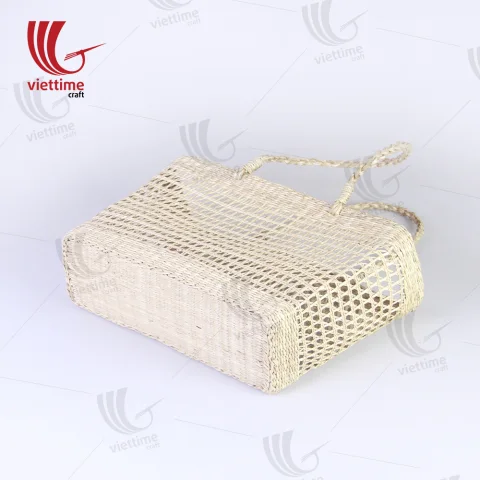 Natural Rectangle Seagrass Net Straw Bag