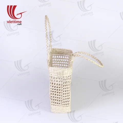 Natural Rectangle Seagrass Net Straw Bag