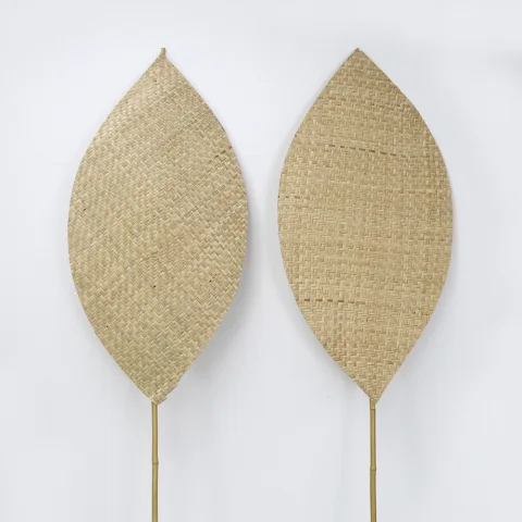 Seagrass Fan Decor Set