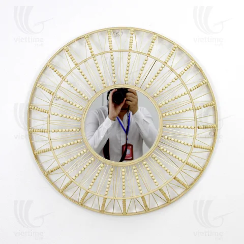 Rattan Export Maderaen Bead espejo - REX-G0001