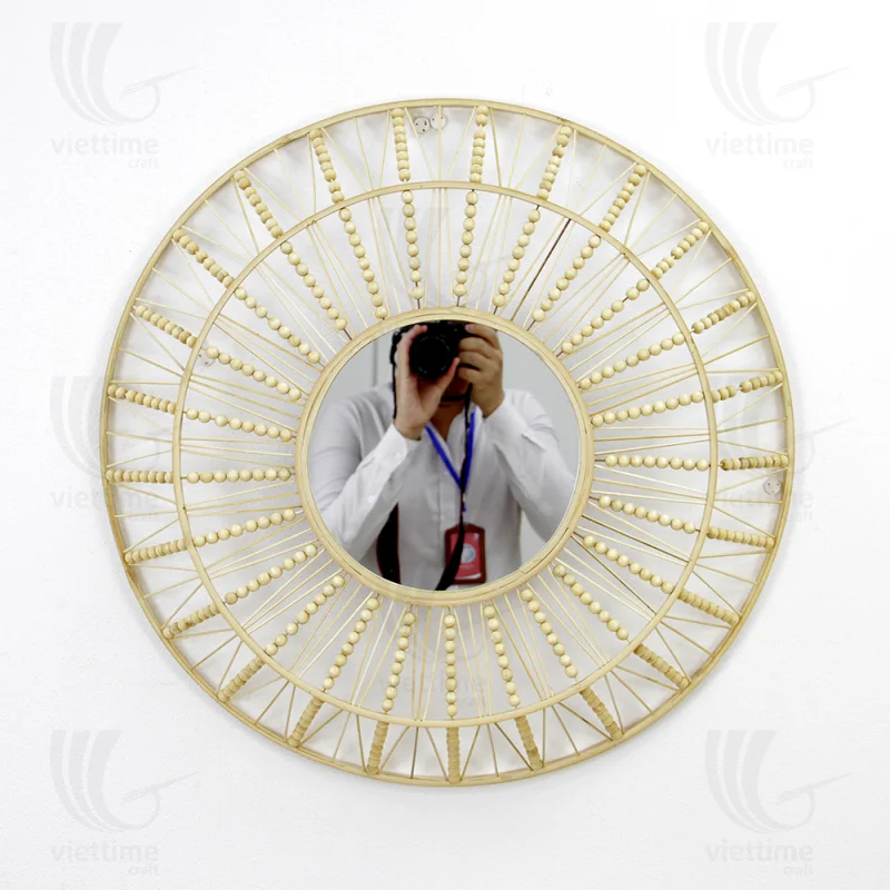 Wooden Bead Mirror