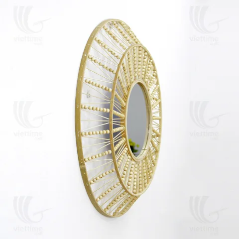 Wooden Bead Mirror