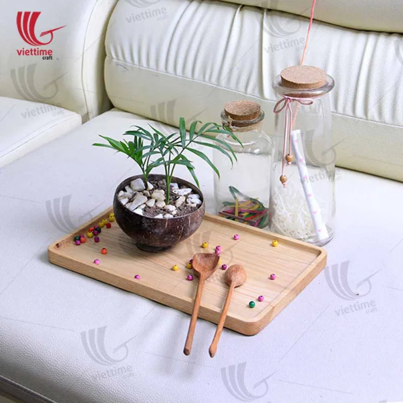 Rectangle Wooden Tray For Serving Food