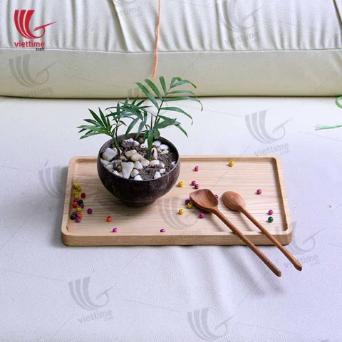 Rectangle Wooden Tray For Serving Food