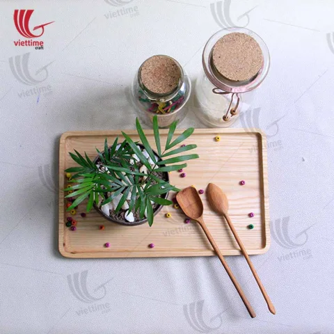 Rectangle Wooden Tray For Serving Food