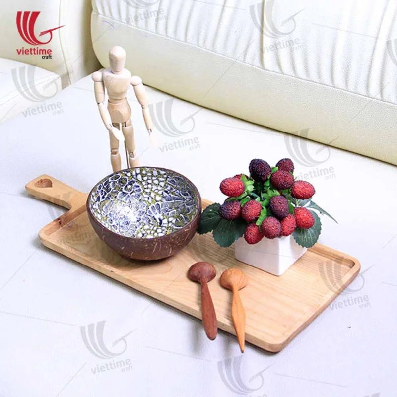Wooden Cutting Serving Board With Handle