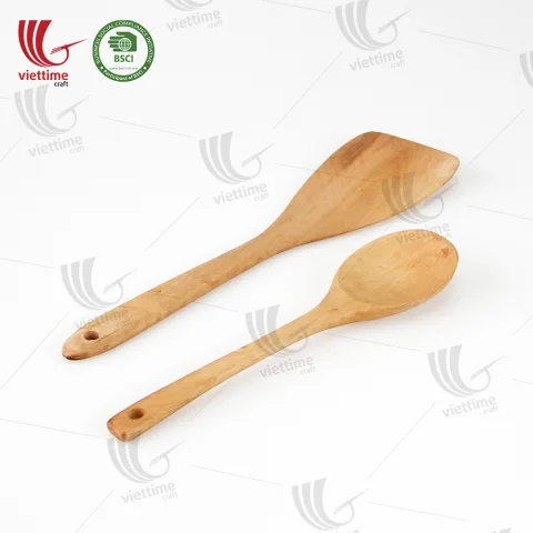 Rattan Export Natural Wooden Spoon Utensil Wholesale - REX-G015