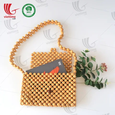 Natural Wooden Bead Bag Wholesale