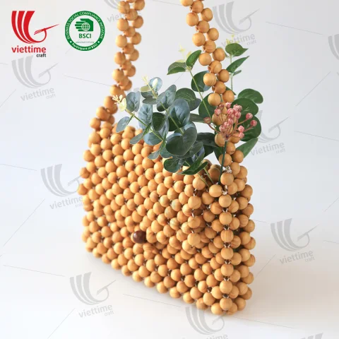 Natural Wooden Bead Bag Wholesale