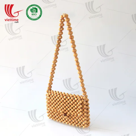 Natural Wooden Bead Bag Wholesale