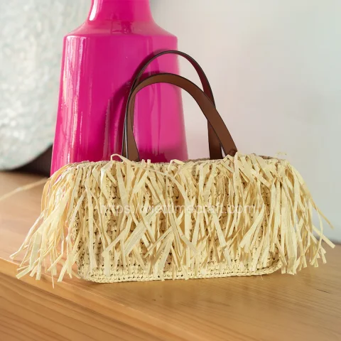 Tassel Paper Straw Handbag / Summer Beach Bag