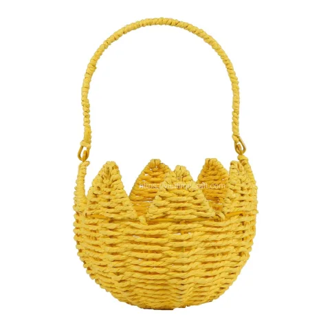 Rattan Export Phục Sinh chủ đề đan dây trứng giỏ quà có tay cầm - REX-GI00019