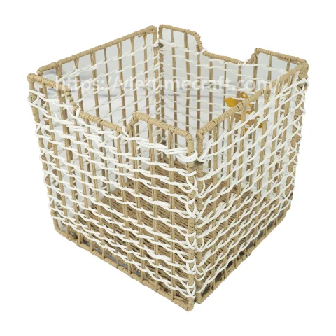 New Arrival Woven Foldable Straw Basket Home Decoration From Viettimecraft