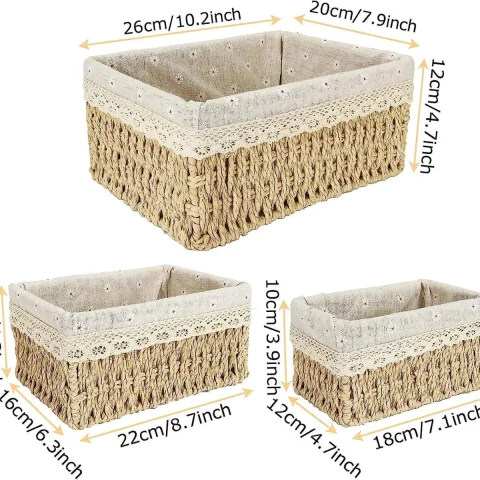 Woven basket Wicker Straw Rope Basket Wholesale