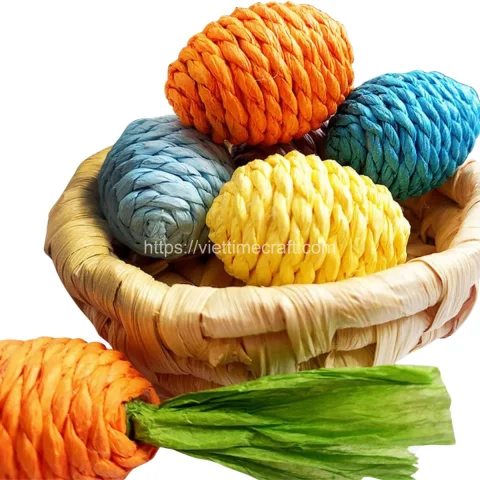 Recycled Paper Easter Eggs – 6-Pack Handmade Eco-Friendly Spring Ornaments