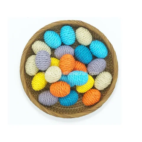 Recycled Paper Easter Eggs – 6-Pack Handmade Eco-Friendly Spring Ornaments