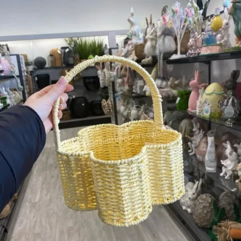 Flower Paper Rope Basket – Spring & Nursery Decor