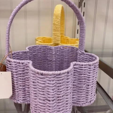 Flower Paper Rope Basket – Spring & Nursery Decor