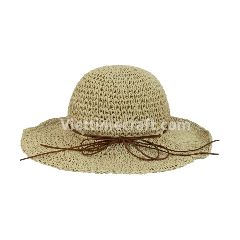 Best Seller Recycled Paper Rope Wide Brim Straw Hat Wholesale
