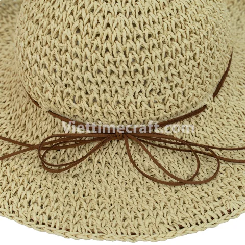 Best Seller Recycled Paper Rope Wide Brim Straw Hat Wholesale