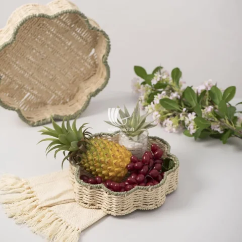 Cute Flower Tray made by Recycled Paper – Elegant Spring Home Decor Basket