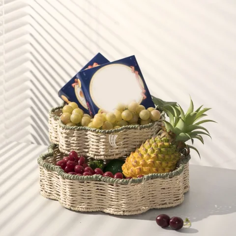 Cute Flower Tray made by Recycled Paper – Elegant Spring Home Decor Basket