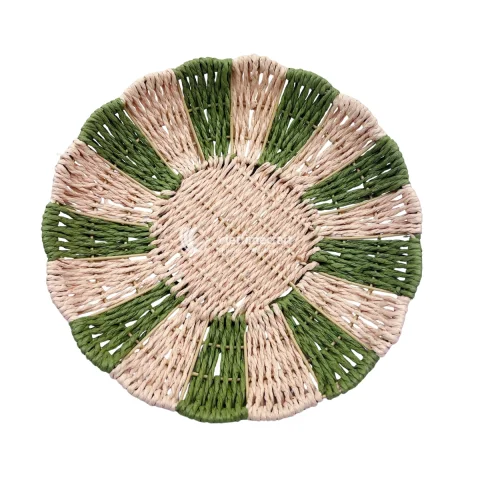 Recycled Paper Rope Bowl Basket with Scallop Edge Eco-Friendly Decorative Storage Tray