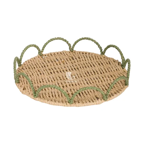 Cute Paper Flower Scallop Tray made by Recycled Paper – Elegant Spring Home Decor Basket