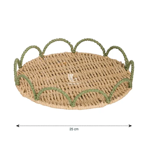 Cute Paper Flower Scallop Tray made by Recycled Paper – Elegant Spring Home Decor Basket