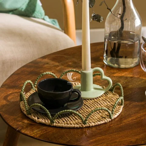 Cute Paper Flower Scallop Tray made by Recycled Paper – Elegant Spring Home Decor Basket