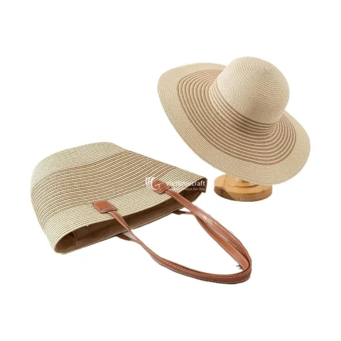 Straw Hat And Bag Set Wholesale Vietnam Manufacturer- GI000534