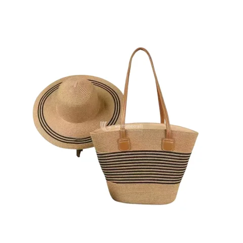 Straw Hat And Bag Set Wholesale Vietnam Manufacturer- GI000534