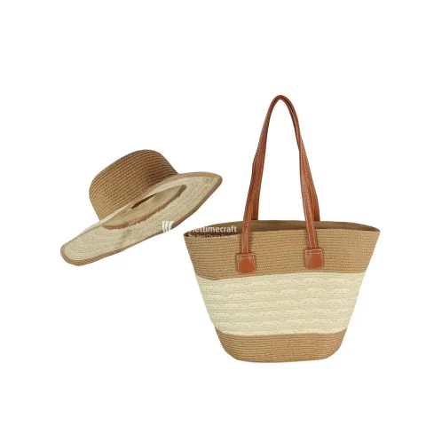 Straw Hat And Bag Set Wholesale Vietnam Manufacturer- GI000534