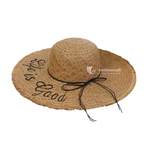 Rattan Export Custom Hats for Women for Fashion, Handcrafted Paper Rope Straw Hat - REX-GI00063